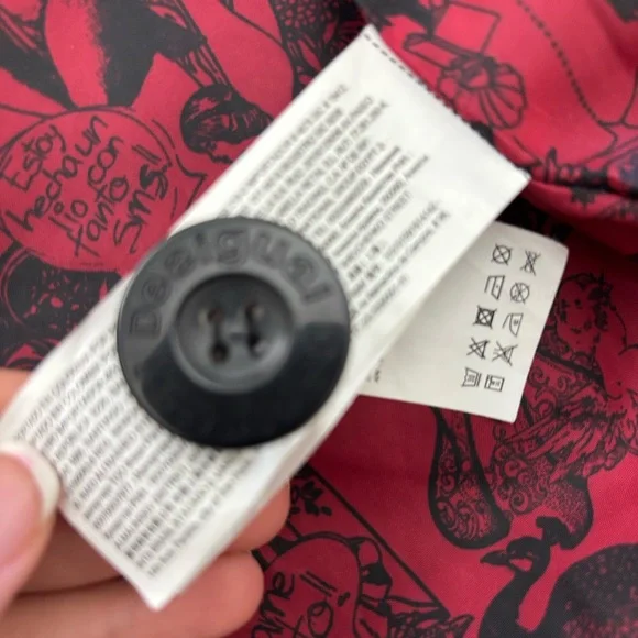 Desigual Womens Black Wool Blend Embroidered Jacket Blazer - Picture 12 of 16